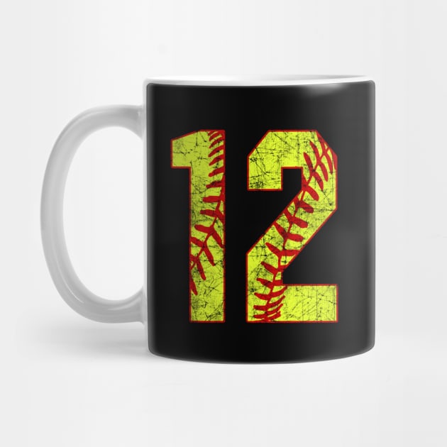 Fastpitch Softball Number 12 #12 Softball Shirt Jersey Uniform Favorite Player Biggest Fan by TeeCreations